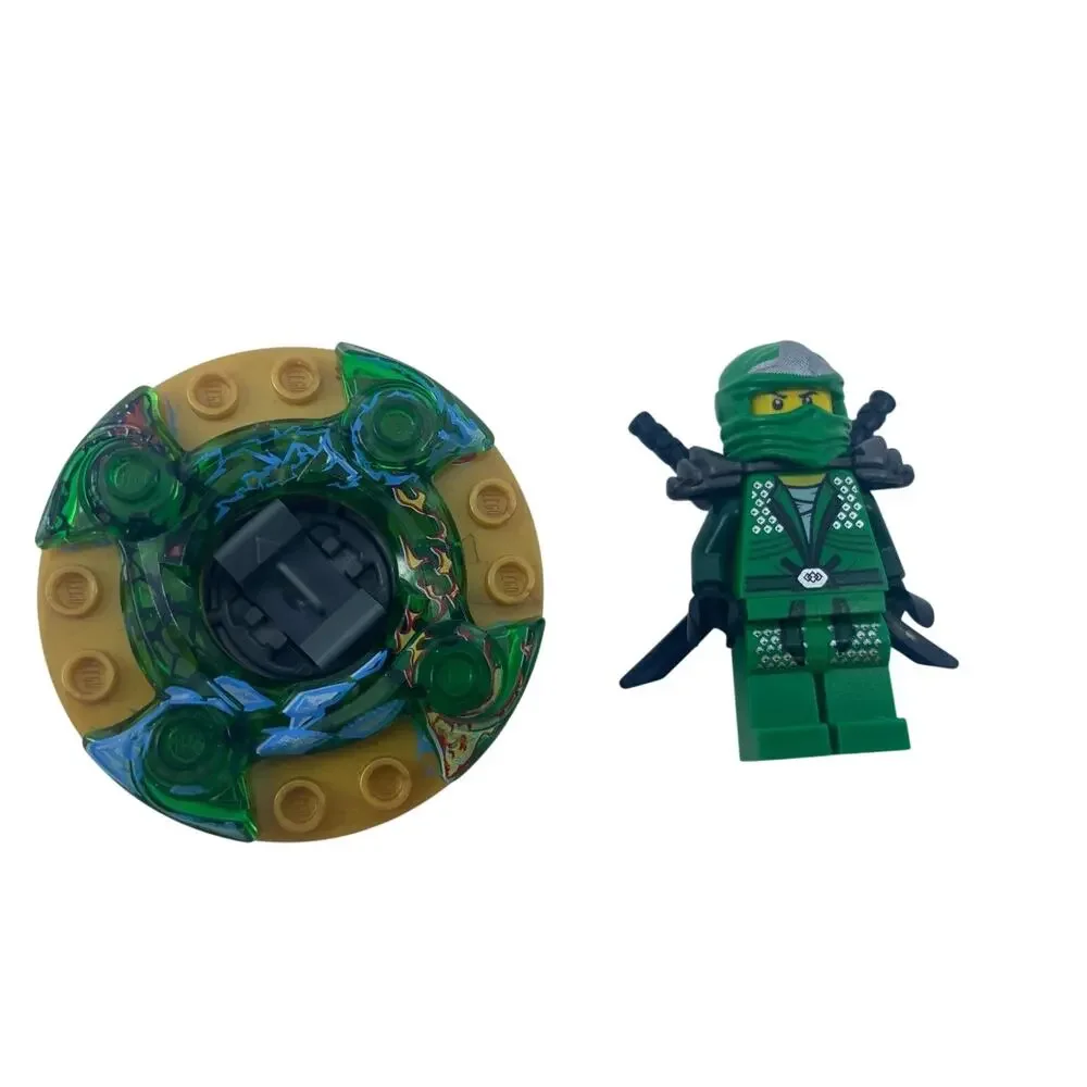 LEGO Ninjago Lloyd ZX Green Ninja Minifigure njo0065 Shoulder Armor + Spinner